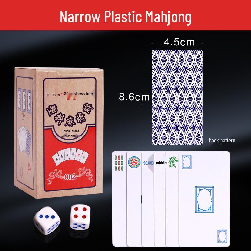 Jin Yi Waterproof Plastic Mahjong Travel Cards
