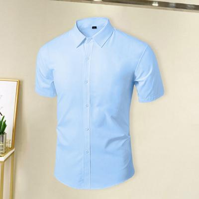 Camicia da Uomo Maniche Corte Colletto Classico Slim Fit Monopetto Lavoro Casual Camicia da Abito Top Abbigliamento da Ufficio