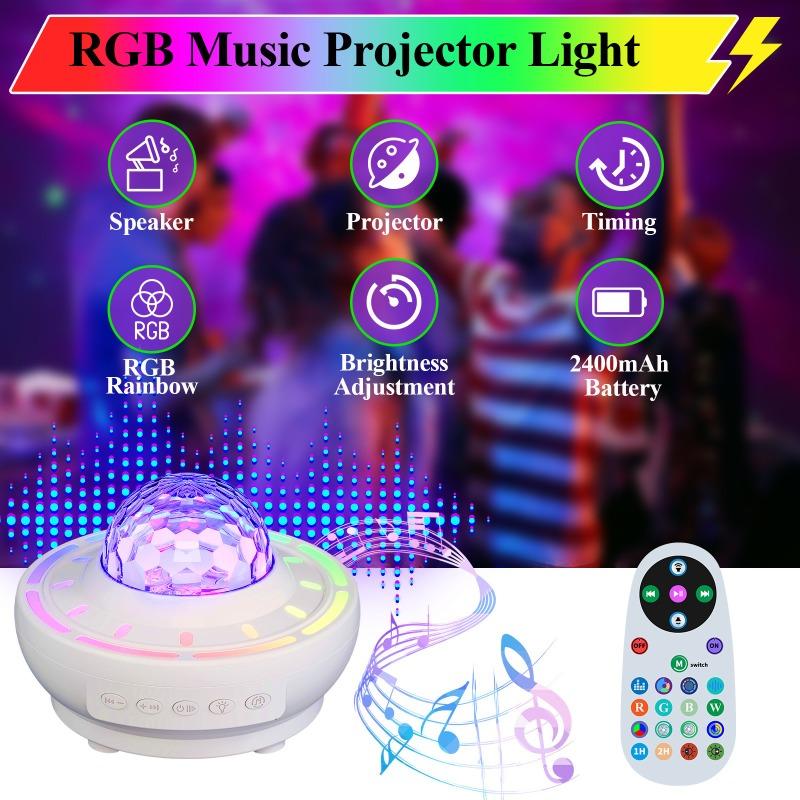 Starry Sky Projection Light with Remote Control Bluetooth Speaker Bedroom Atmosphere Lamp Children's Gift