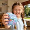 Portable Stress Reliever Cartoon Dumpling Squeeze Toy with Glitter, Relief Dough Kids Ball Fidget Toy, Soft Simulated Steamed Bun Sensory