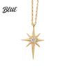 Versatile Style Necklace Mini Eight-Pointed Star for Women Rhinestone Polished