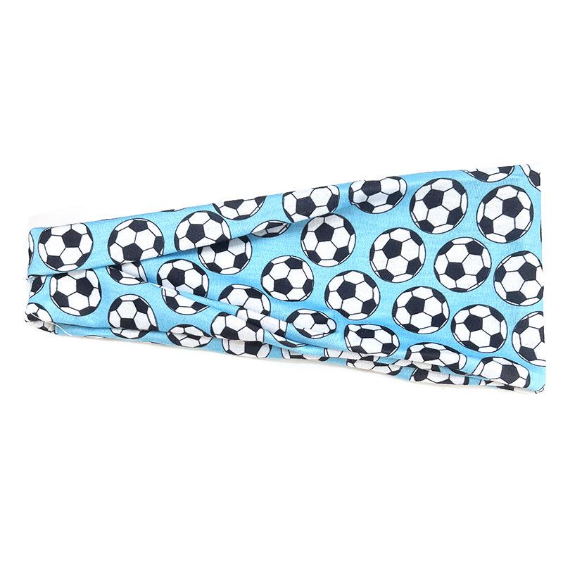 Popular Sports Print Wide Sweatband: Baseball, Football, Running, Softball Elastic Headband