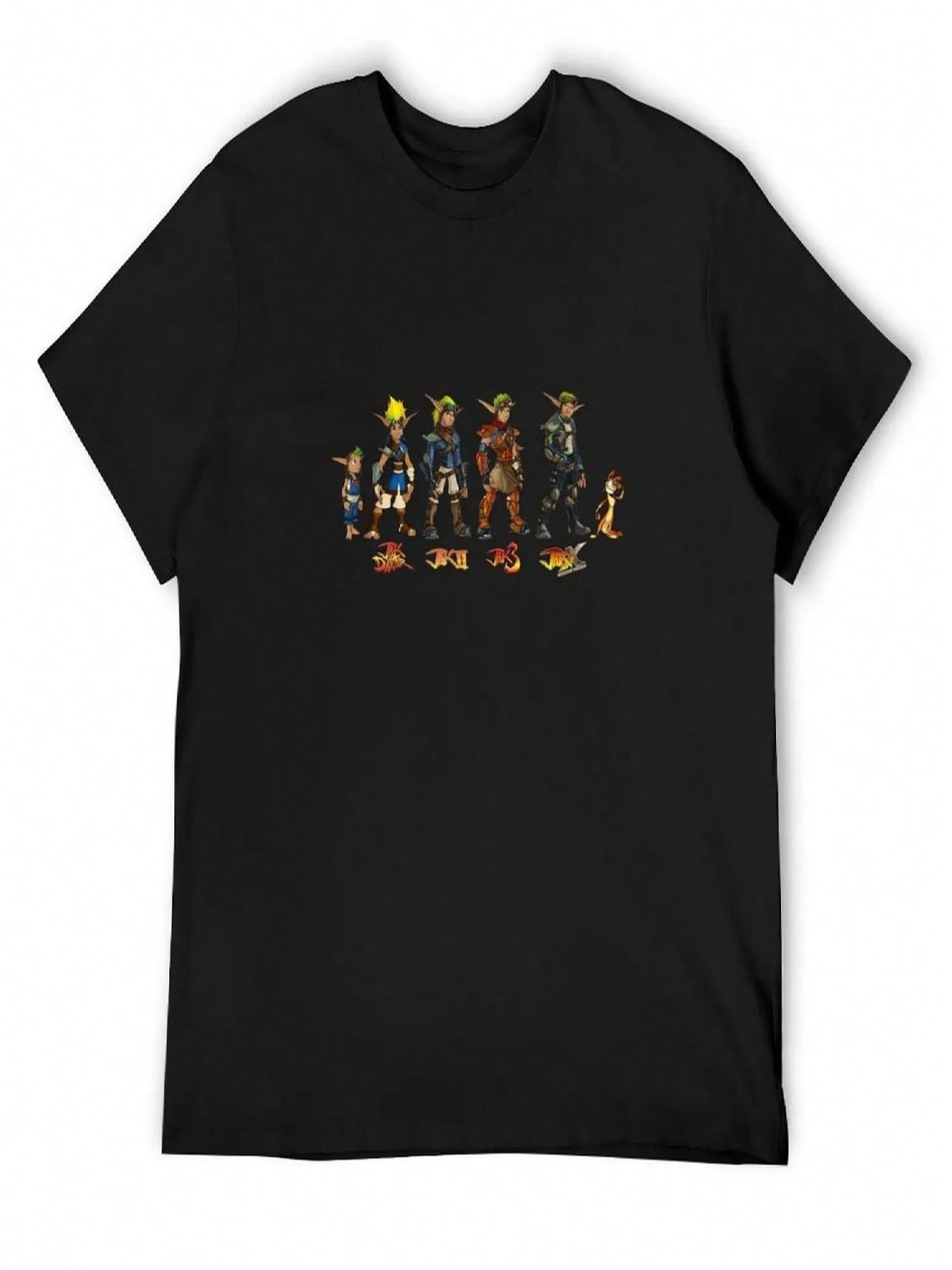 Jak And Daxter Saga - Full Colour T-Shirt Cute Tops Baggy Shirts unisex Graphic T Shirts S разноцветный