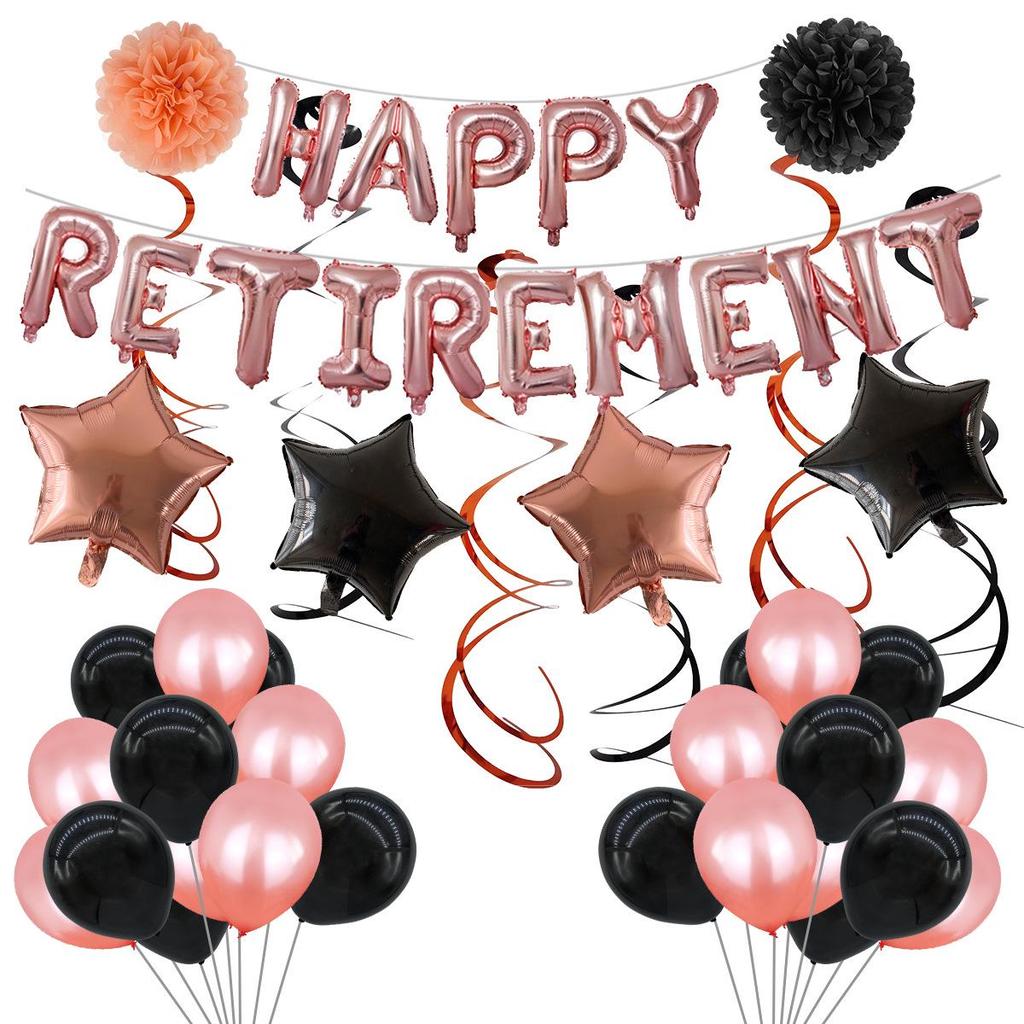 16-inch 'HAPPY RETIREMENT' Foil Balloon Set - Perfect for Cross-border Retirement Celebrations