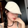 British Style Newsboy Hat with Large Head Circumference Trendy and Versatile for Couples Reversible Baseball Cap
