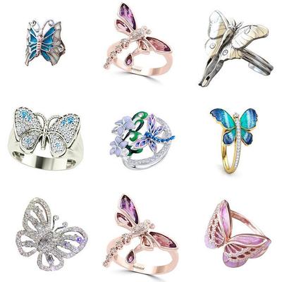 Creative Butterfly Dragonfly Ring: Elegant Women's Jewelry, European/American Style