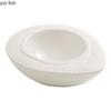 Matte Egg Shaped Ceramic Bowl Dining Plate Dessert Bowl Sashimi Plates Double Layered Soup Plate Serving Plates Dim Sum Dish