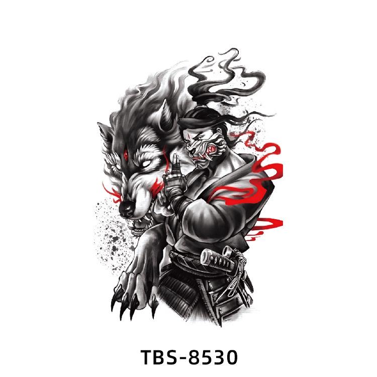 Realistiska Djurtotem Tatuering Klistermärken: Drake, Fenix, Tiger, Varg