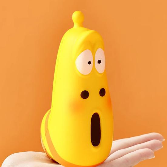 Stress Relief Worm Squeeze Toy Slow Return Cartoon Worm Pinch Sensory Toy Soft TPR Stress Ball Calming Animal Fidget Toy Decoration