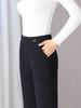 Elastic Waist Straight-Leg High Waist Plus Size Women's Slimming Pants for Autumn/Winter 2025.