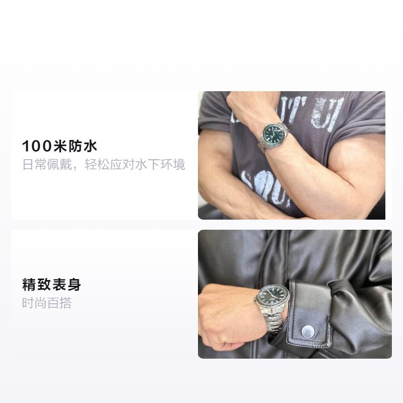 CASIO 100 meters waterproof solar Quartz titanium strap men's watch green dial OCW-S400-3AJF
