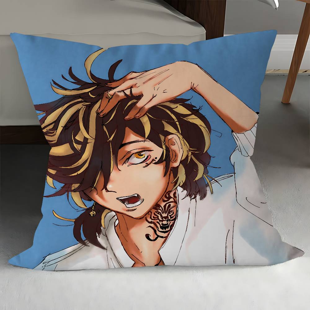 

Anime T-Tokyo-Revengers Hanemiya Kazutora Maple Design Cushion Cover Happy Autumn Harvest Decor Holiday Decorati Pillow Cover 12x12Inch