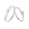 Love Frequency Pure Silver Couple Rings - Sterling Silver Planet Design
