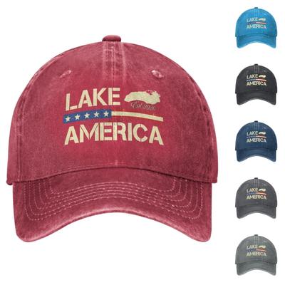 Unisex Casual Distressed Baseball with Letter Print for Men and Women