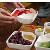 Multi Grid Ceramic Fruit Platter Wooden Tray Snacks Dessert Plates Home Tableware Dried Nut Candy Kitchen Accessories