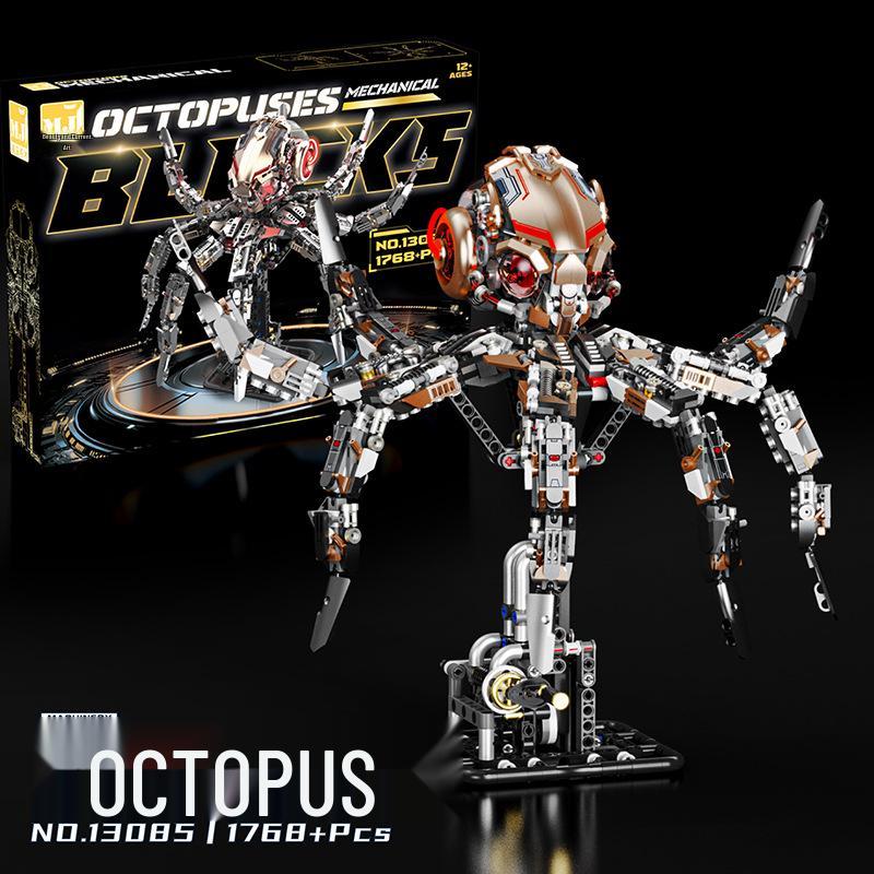 Lego-Compatible Electric Mechanical Whale Building Kit - Challenging DIY Animal Model Toy for Boys