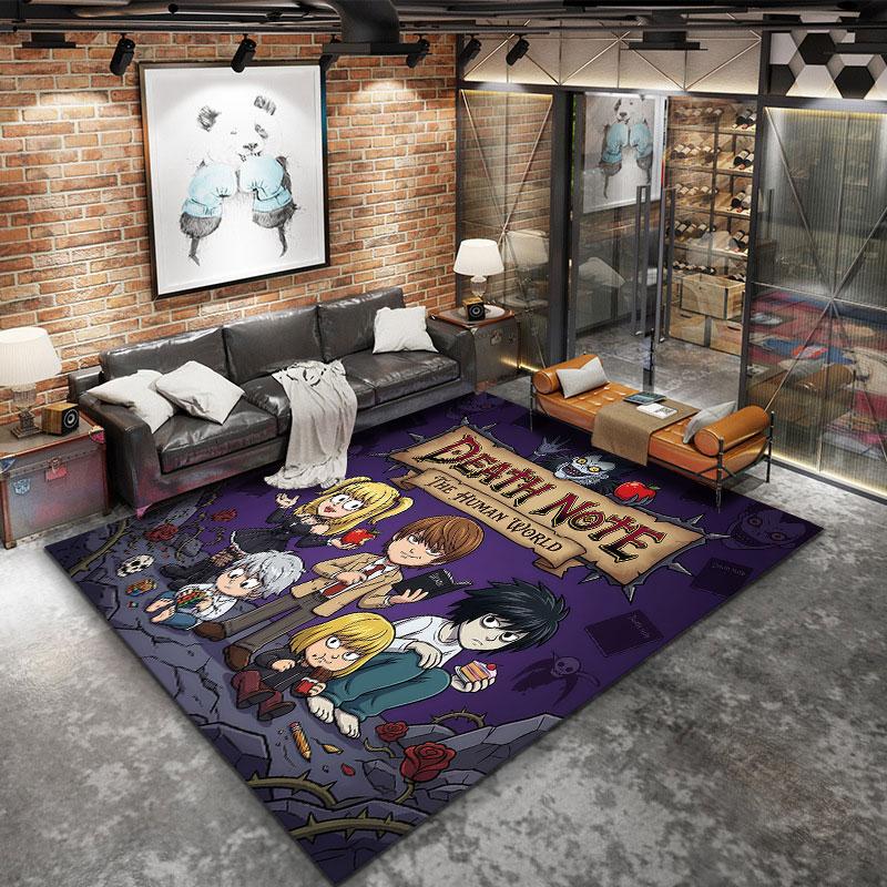 Death Note Carpet Rug For Living Room Bedroom Home Sofa Decoration Kids Play Nonslip Floor Mat