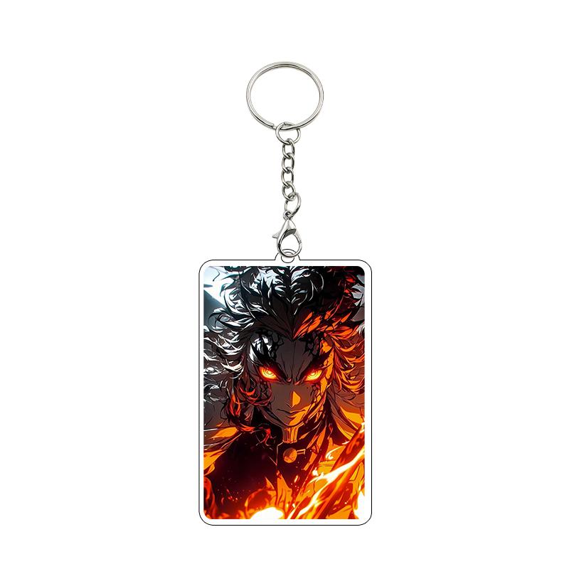 Anime Nezuko Agatsuma Zenitsu Kanroji Mitsuri Cartoon Cool Acrylic Keychain Accessories Figure Pendant Charm Decor Gifts Toys