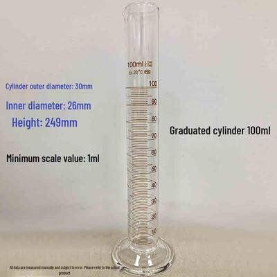 100ml Glass Measuring Cylinder with Scale