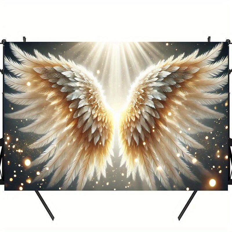 Multi Functional Angel Wing Polyester Background Fabric - Perfect for Birthday Parties, Cake Table Decoration