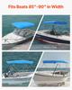 4 Bow Boat Bimini Tops 96"Lx(85"-90")W X 54"H Awning Canopy Pacific Blue