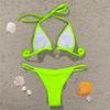 Sexy Halter Shining Rhinestone Bikini Women Swimwear Female Swimsuit Two-pieces Bikini Set Micro Bather Bathing Suit