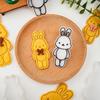 New Easter Themed Biscuit Cutter Mould Cartoon Rabbit Cat Bear Cookie Embossing Stamps Mold Baking Fondant Cake Decorating Tools