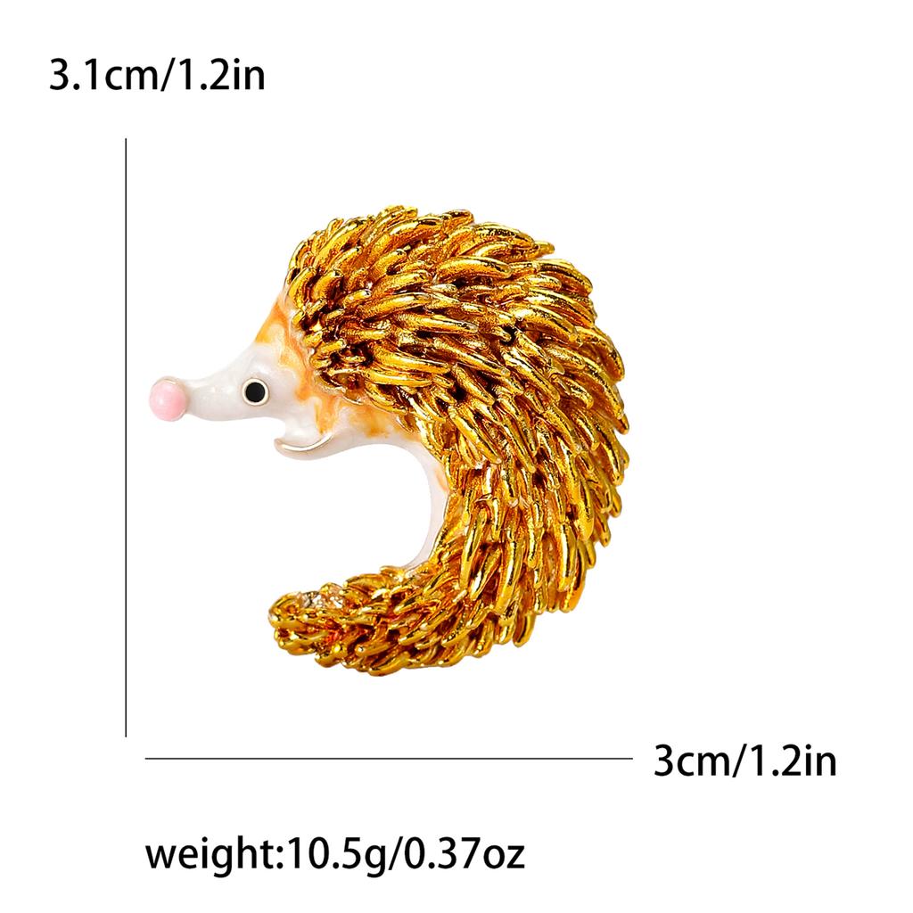 Enamel Hedgehog Brooches for Women Unisex Small Animal Pins Banquet Party Backpack Gifts Jewelry Accessories