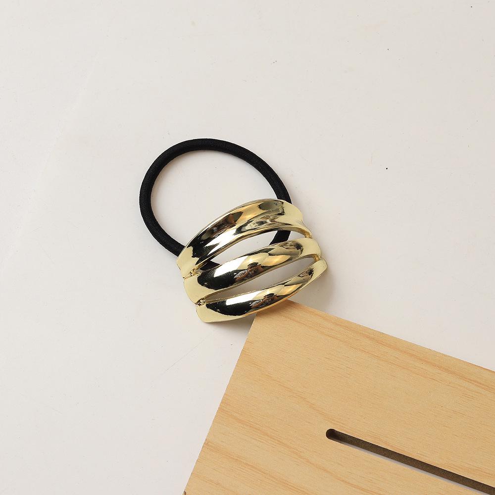 Shiny Alloy Hair Rope: Durable, Color-Retaining Elastic Hair Accessory for Women