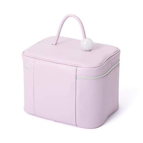 Francfranc Wave Shape Vanity Pouch, Large, Light Purple, Makeup Pouch, Accessory Organizer