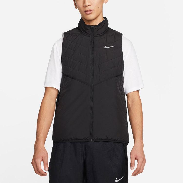 Nike Vestă de alergare Therma-Fit: Caldura, rezistenta la apa, respirabilitate Topuri barbati Negru DD5648-010