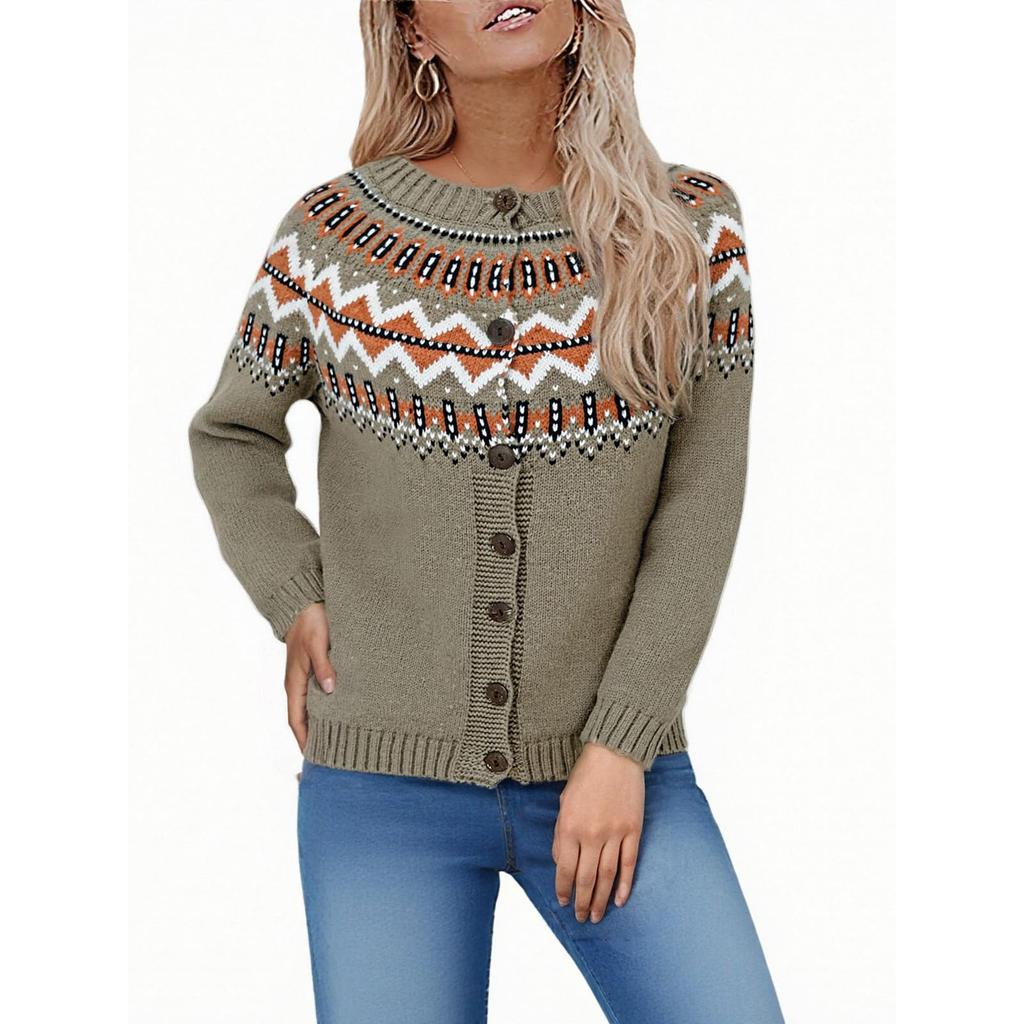 Fair Sweaters For Women Neck Loose Fit Button Up Chunky Sweater Open Front Casual Fall Knit Jacket