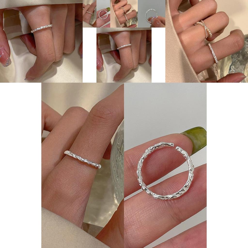 Stylish Minimalist Geometric Copper Ring For Women Ins Luxury Design 2023 Spring