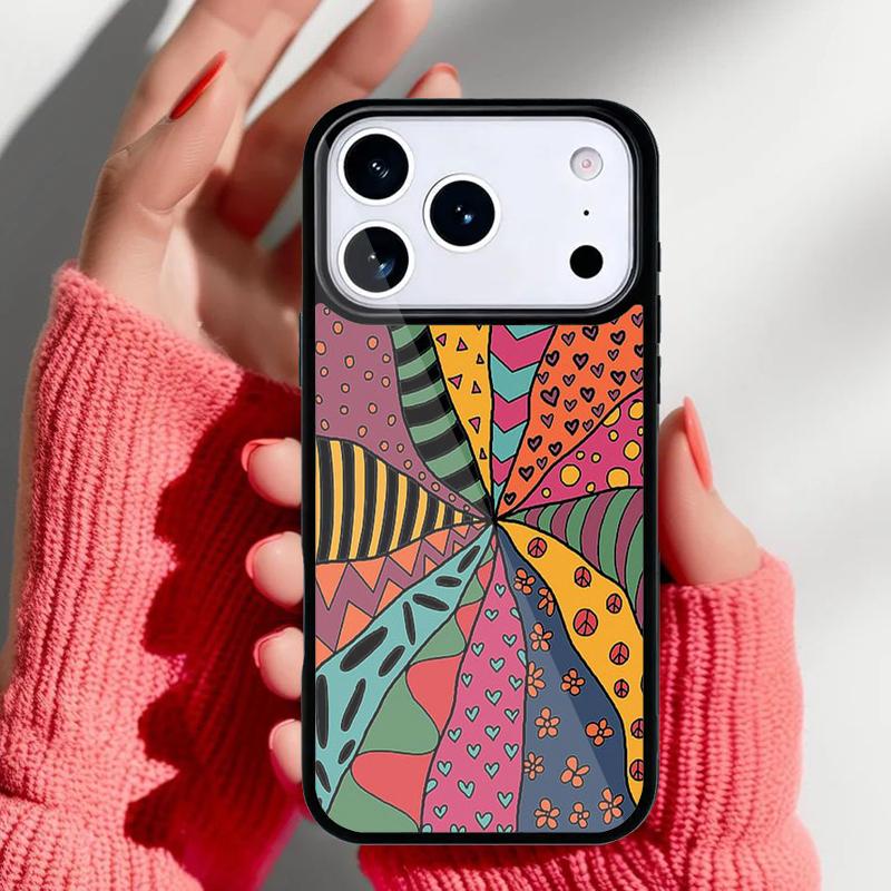 70s hippie Psychedelic floral flowers Phone Case for iPhone 17 16 15 14 13 Pro Max Back Cover for 12 11 Pro Coque