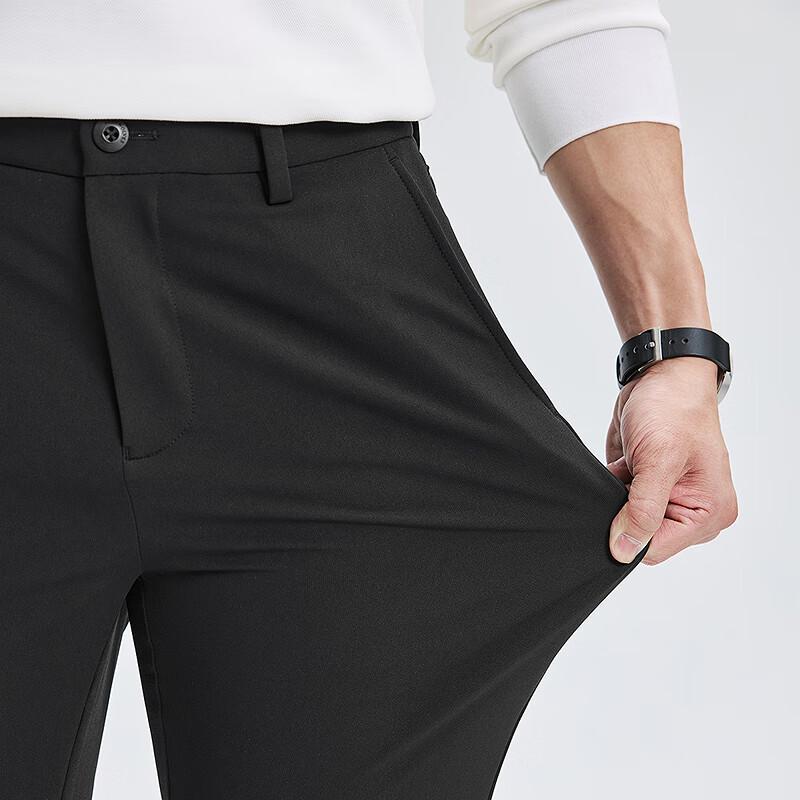 SEPTWOLVES Men's Textured Stretch Casual Trousers