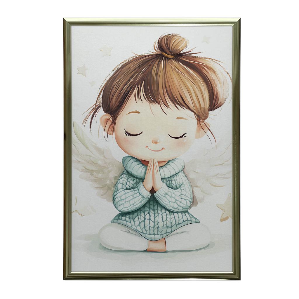 Modlitwa Małego Aniołka Modlitwa Małego Aniołka, 30X40 Cm, Bez Ramy, Płótno Premium Na Blejtramie