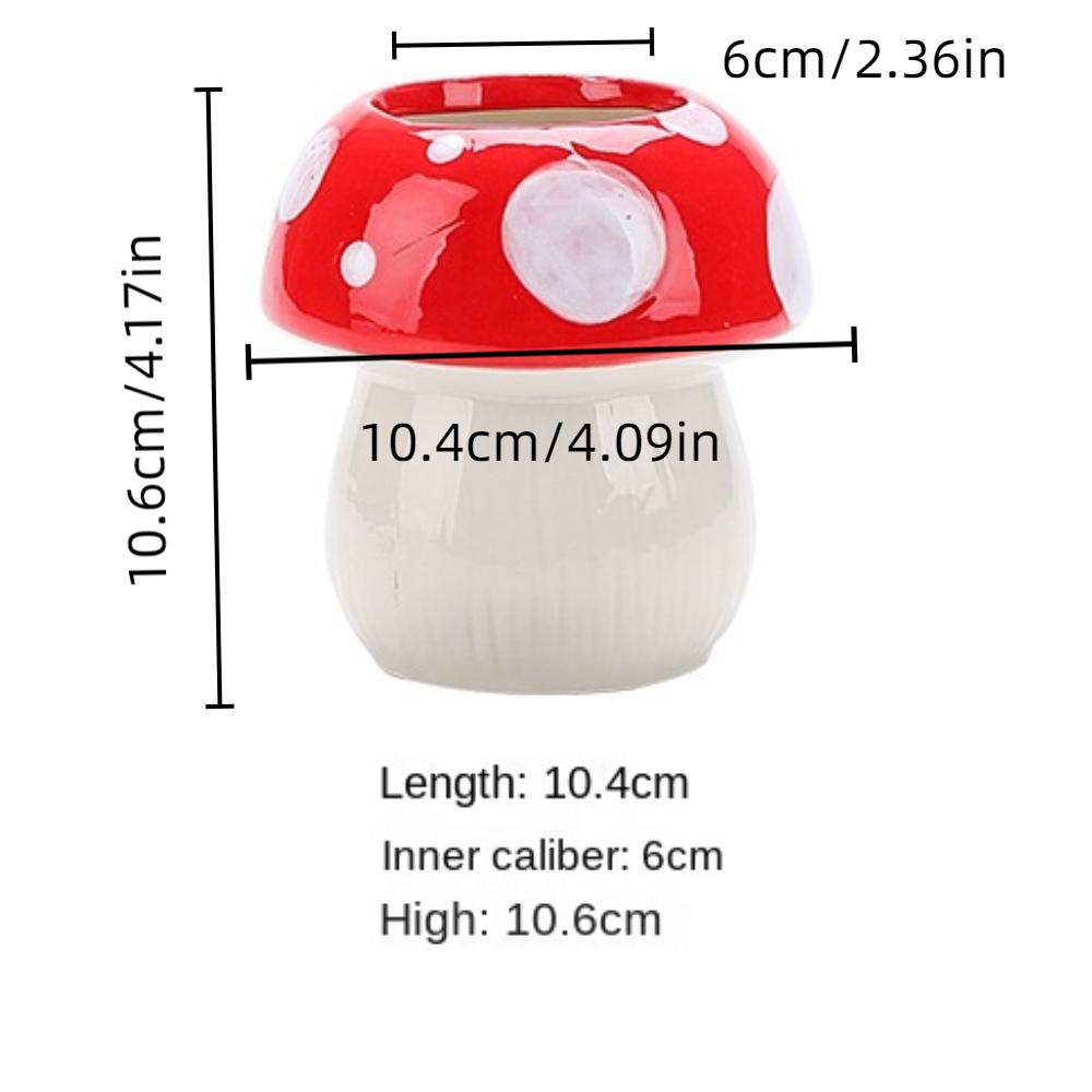 Cartoon Mushroom Pencil Holder Girly Pen Container Pot Stationery Brush Storage Bucket  Girl