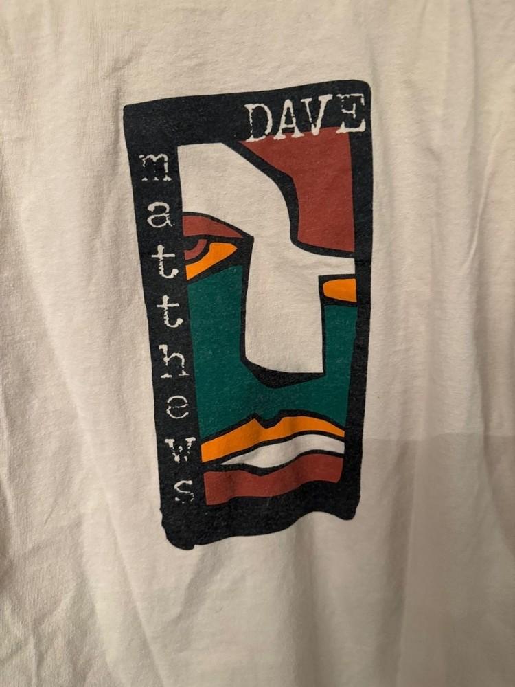 Rare Dave Matthews Shirt White Color 100% Cotton uNISEX Unisex T-Shirt XXXXL