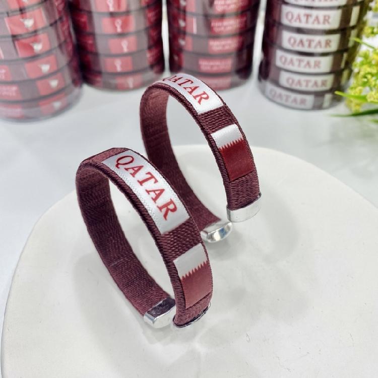 Football Country Flag Wristband Alloy Bracelet Adjustable Sports Band Football Wristlet for Sports and Festivities