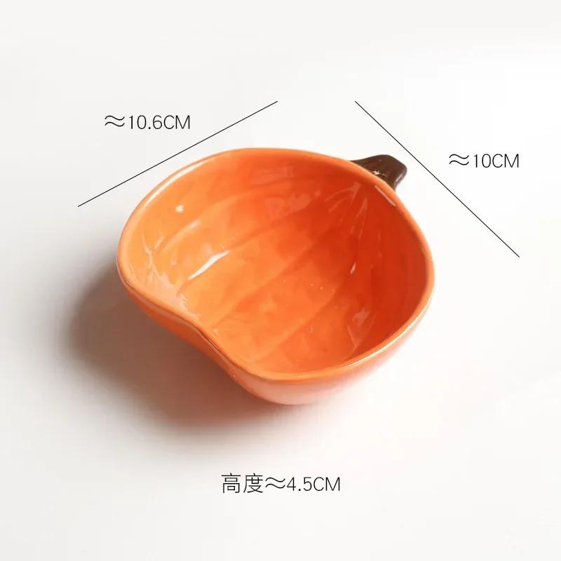 2025 Korean Style Creative Fruit Ceramic Tableware Small Condiment Dish Ceramic Soy Sauce Vinegar Hot Pot Barbecue Dipping Plate