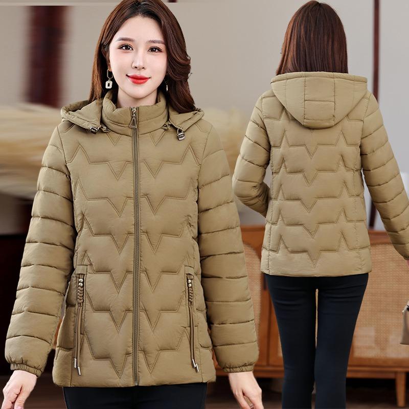 Mom winter thickened cotton-padded jacket large size medium and old women's clothing loose short cotton-padded jacket small warm cotton-padded jacket