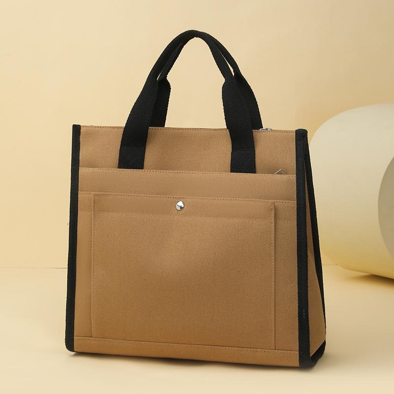 Canvas Bag Women's Large Capacity Multi-Pocket Tote Bag