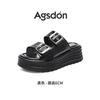 Augustine Platform Slippers Women's Summer Wear 2025 New Casual Muffin Soft-soled Beach with Skirt Sandals