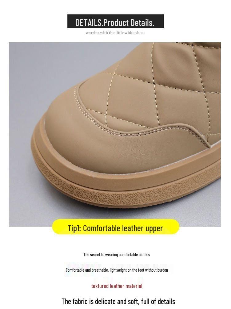 Damen Schneestiefel mit Fleece-Futter - Dicke Sohle, Weich, Bequem, Knöchelhohe Stiefel 2025