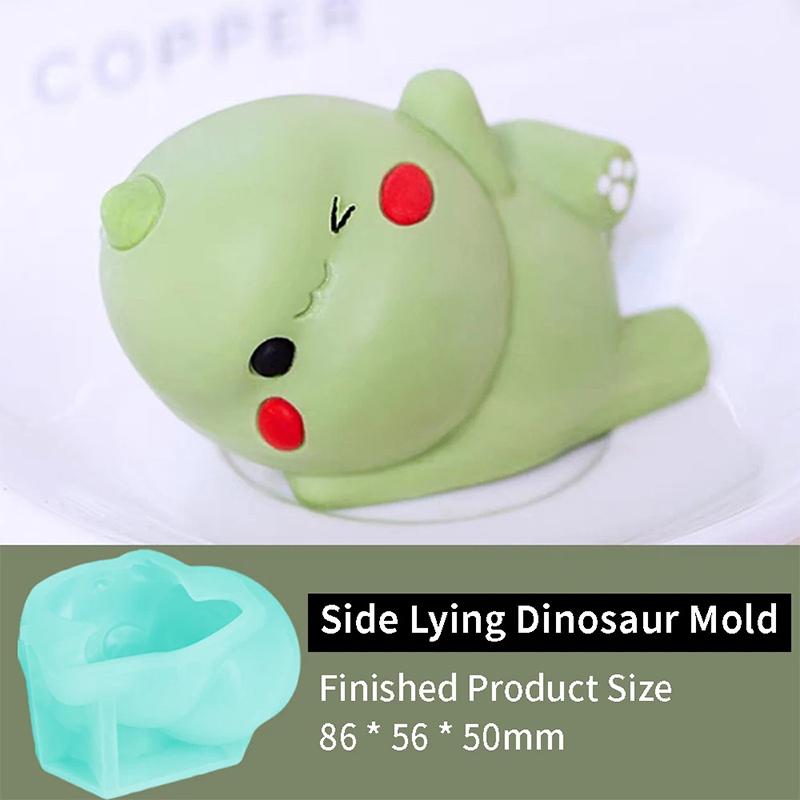 3D Cute Sleeping Dinosaur Silicone Mold Mousse Cake Decoration Handmade Chocolate Mould Ice Cream Dessert Diy Baking Tools