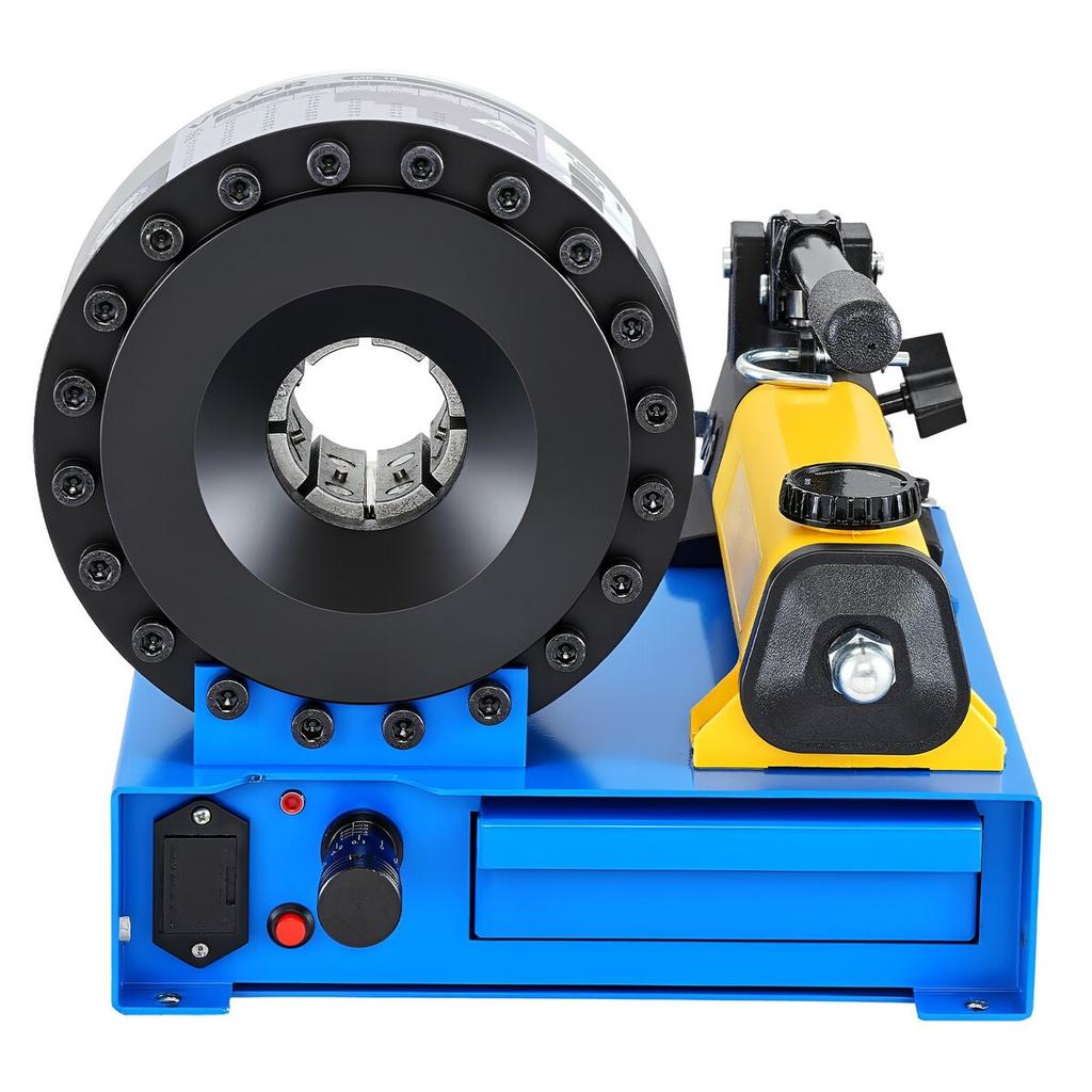 High Pressure Hydraulic Hose Crimper, Manual Hose Crimping Tool with 8 Dies & 6-28mm Crimping Range, Suitable for Low & High-Pressure Oil Pipes,