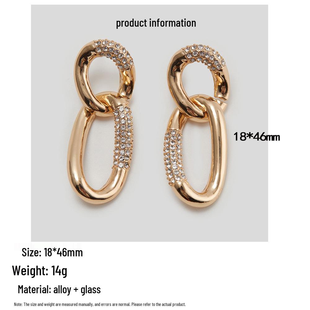 European & American Fashion Stud Earrings: Light Luxury, Niche Design, Versatile Cubic Zirconia Ornaments