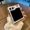 Husă Transparentă cu Model Fundă Roz Pentru Samsung Galaxy Z Flip7 Flip6 Flip5 Husă Dură Pliabilă Pentru Telefon Pentru Samsung Z Flip 7 6 5 4 3 5G