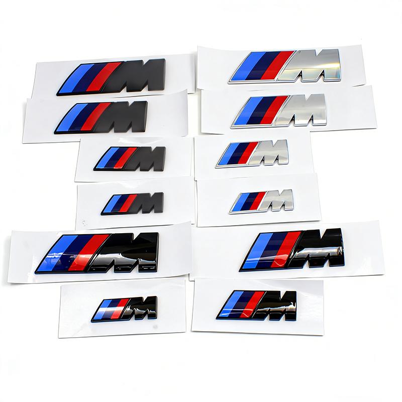 Pour BMW Série EBMW Série M Emblème Autocollant Calandre Avant de Voiture Badge Coffre Arrière Autocollant Pour BMW X5 G05 X6 X7 Série 1 2 3 4 5 6 7 Accessoire M Sport