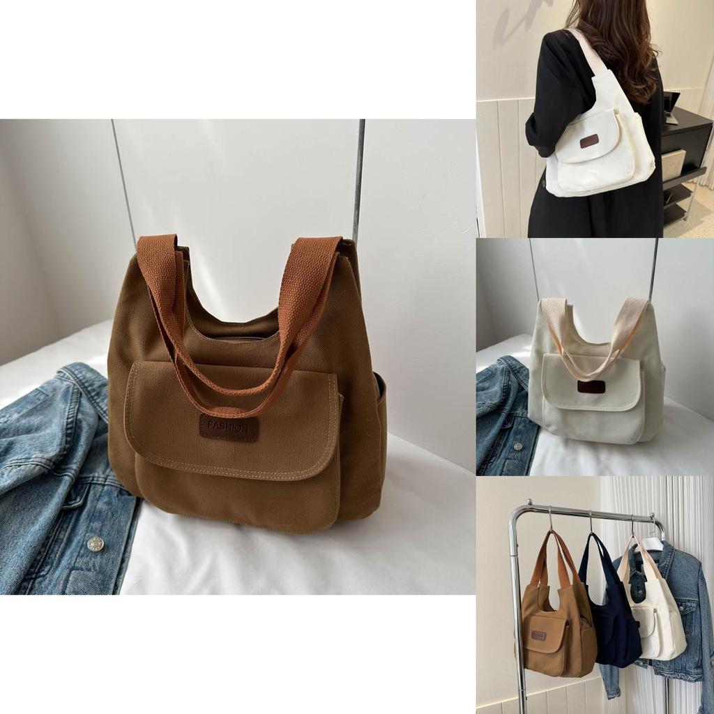 Large Capacity Canvas Tote Bag Street Fashion Casual Simple Style